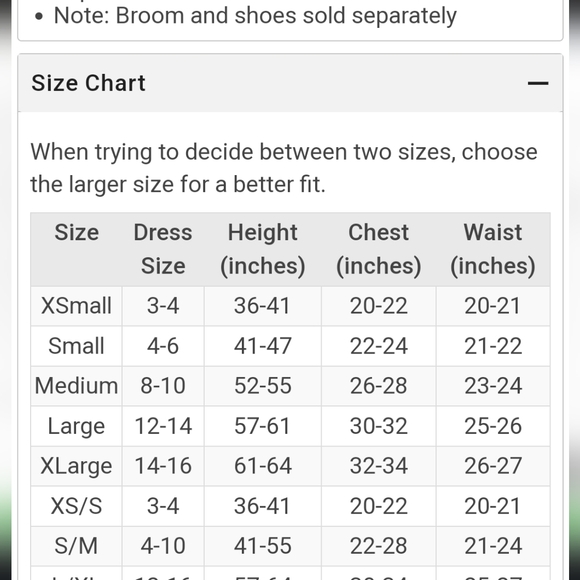 Kids Basic Witch Costume Black Size Small 4-6 in Package NWT - Picture 7 of 7